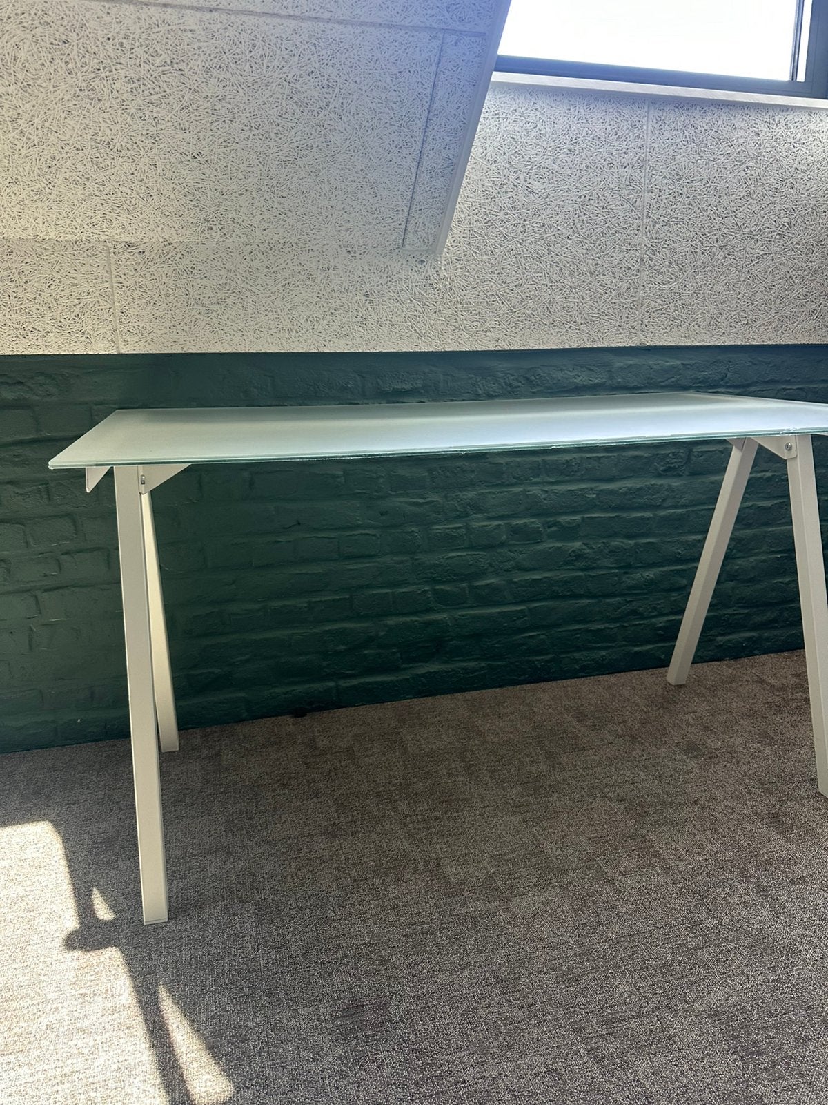 Bureau moderne en plateau de verre, Jardin & Terrasse, Enlèvement, Comme neuf