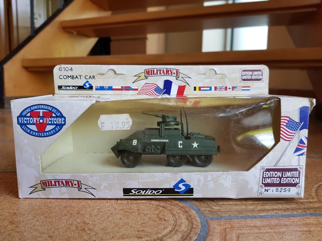 Voiture de combat vintage Solido (Verem) Military 6104 M20, Enlèvement ou Envoi, Comme neuf, Voiture, Solido