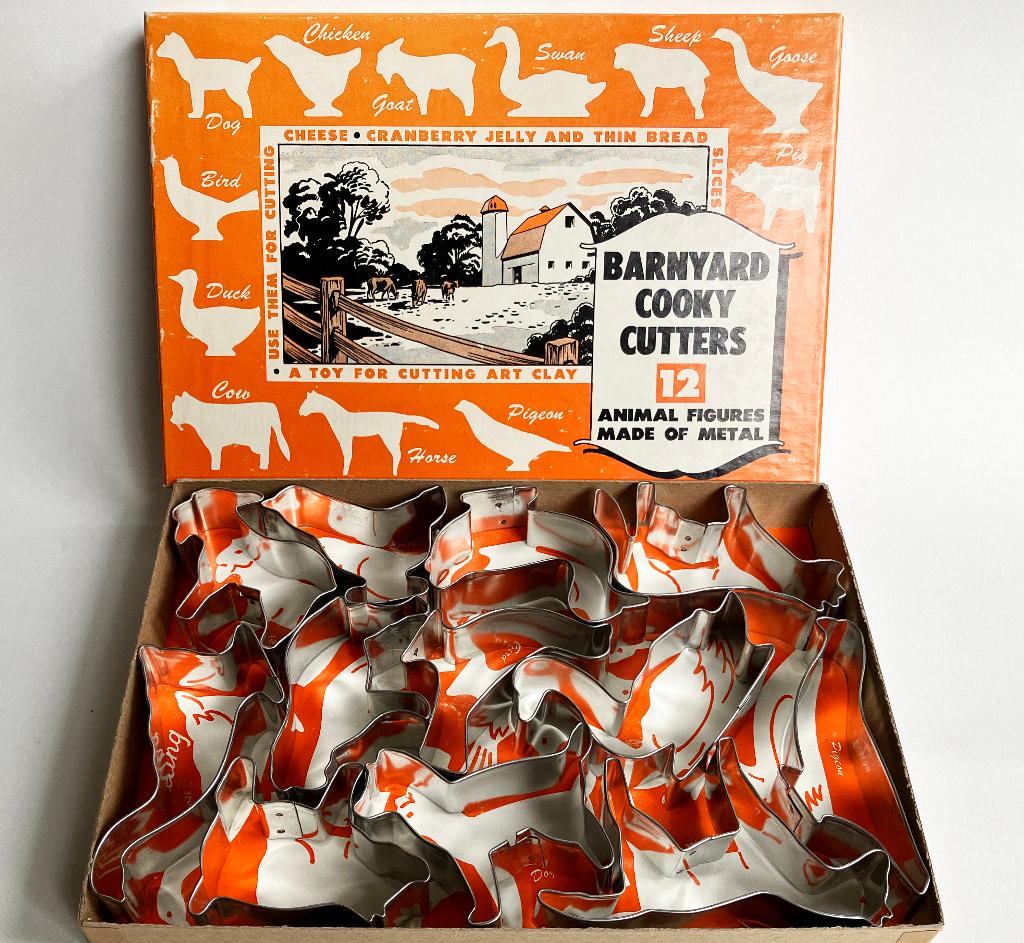 Cookie cutters Vintage USA "les animaux de la ferme", Enlèvement
