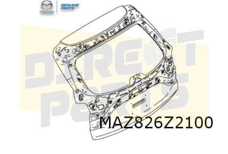 Mazda CX-5 achterklep (bij Power Lift optie) (KF) (10/21- ), -, Nieuw, Ophalen of Verzenden, Mazda