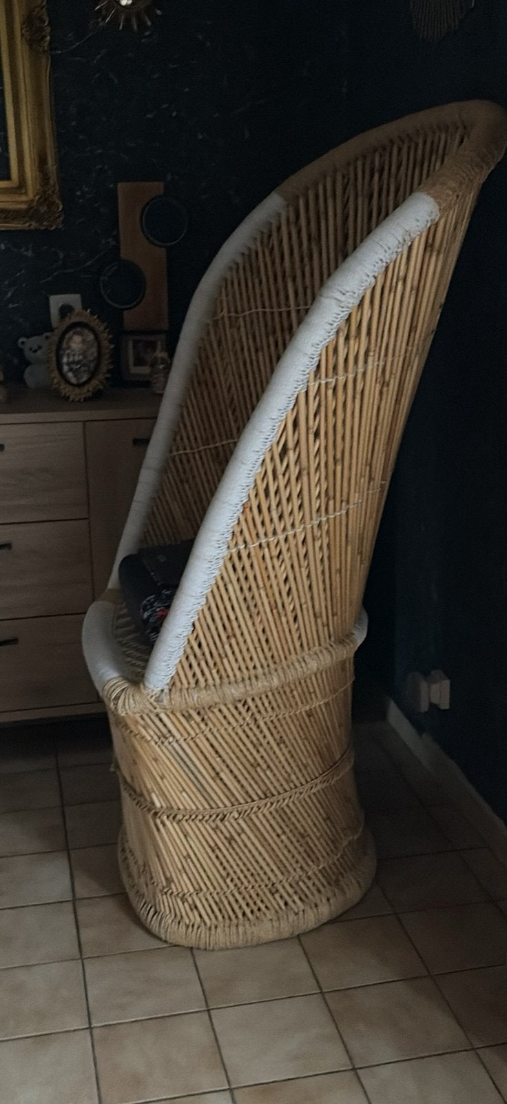 Fauteuil, Osier ou Rotin, Brun, Enlèvement, Neuf