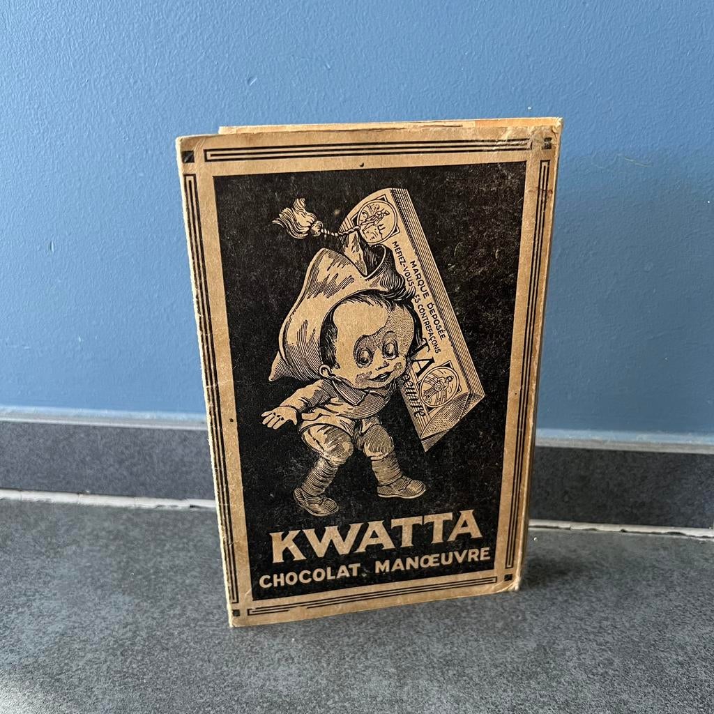 Ancien protège livre de bibliothèque - chocolat Kwatta, Enlèvement ou Envoi, Utilisé, Emballage