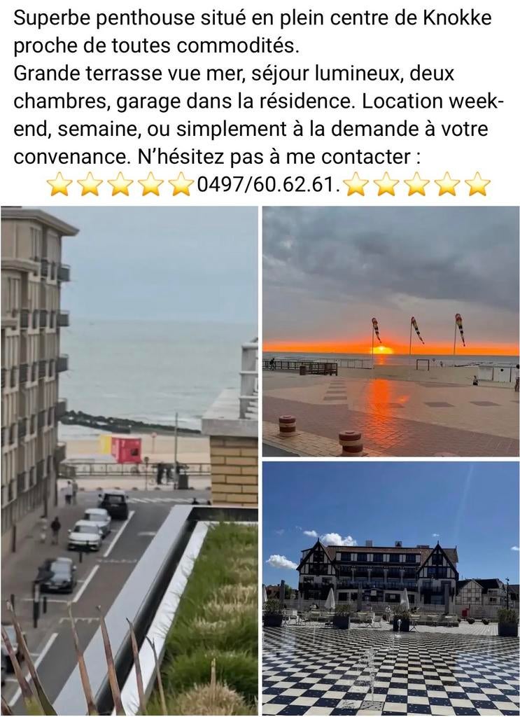 Location Knokke, Mer