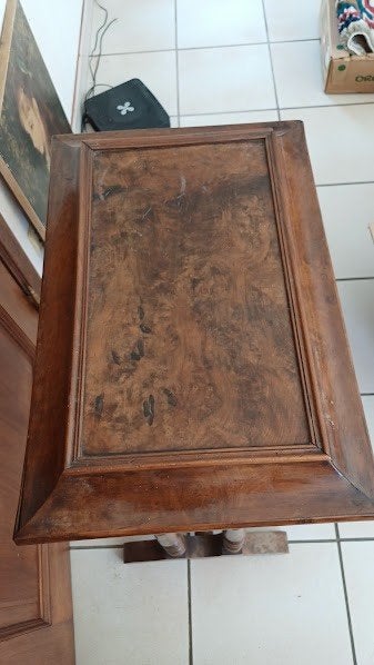 Ancienne travailleuse - armoire à couture bois plaqué acajou, Enlèvement, Utilisé, Autres types