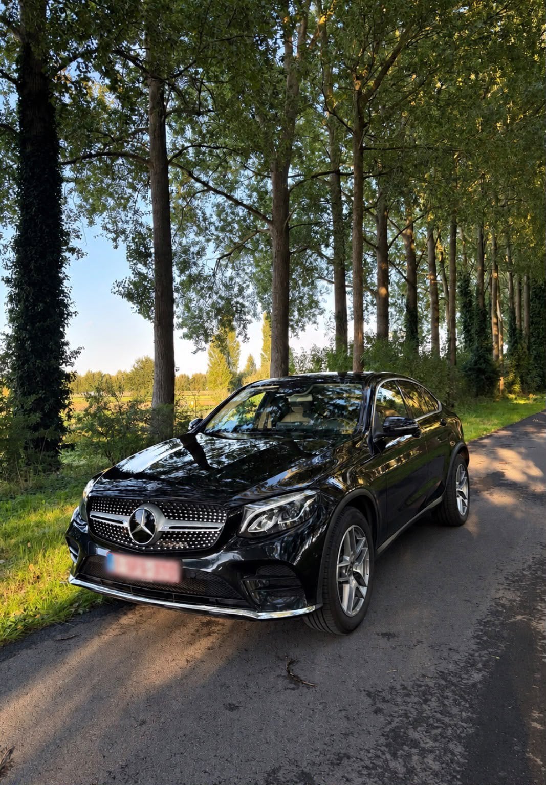 glc 250d coupé 204pk amg pack headup burmester, Automaat, Alcantara, Zwart, 150 kW