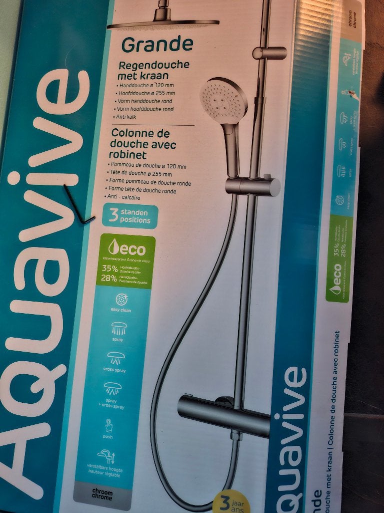 Colonne de douche Aquavive, Bricolage & Construction, Enlèvement, Neuf, Chrome, Douche