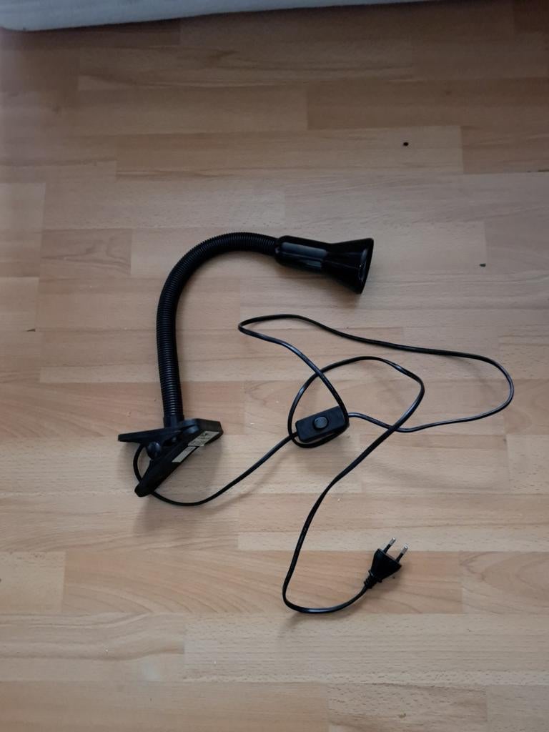 Klemlamp met flexibele arm en brilliant Felix inbouwspot, Ophalen, Zo goed als nieuw