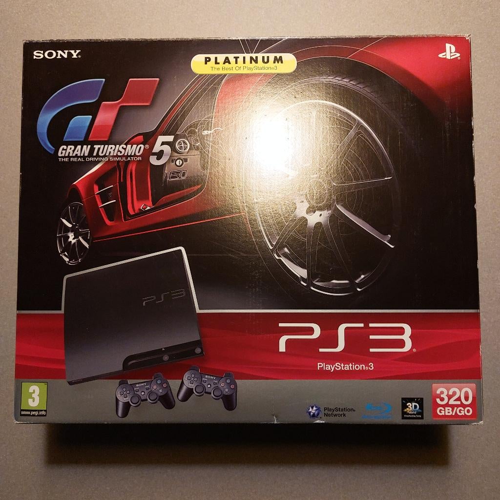 Playstation PS3 Platinum, Games en Spelcomputers, Ophalen, Met 2 controllers, 320 GB, Slim