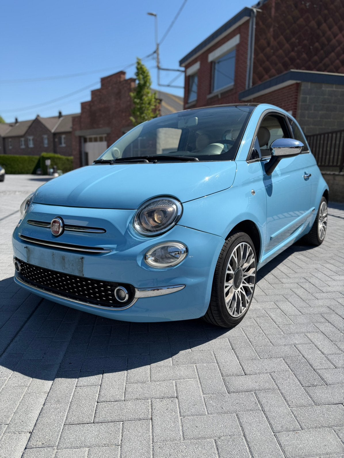 Fiat 500 1.2 lounge, Autos, Fiat, Particulier, Essence, Boîte manuelle, Bleu, Bleu, Enlèvement