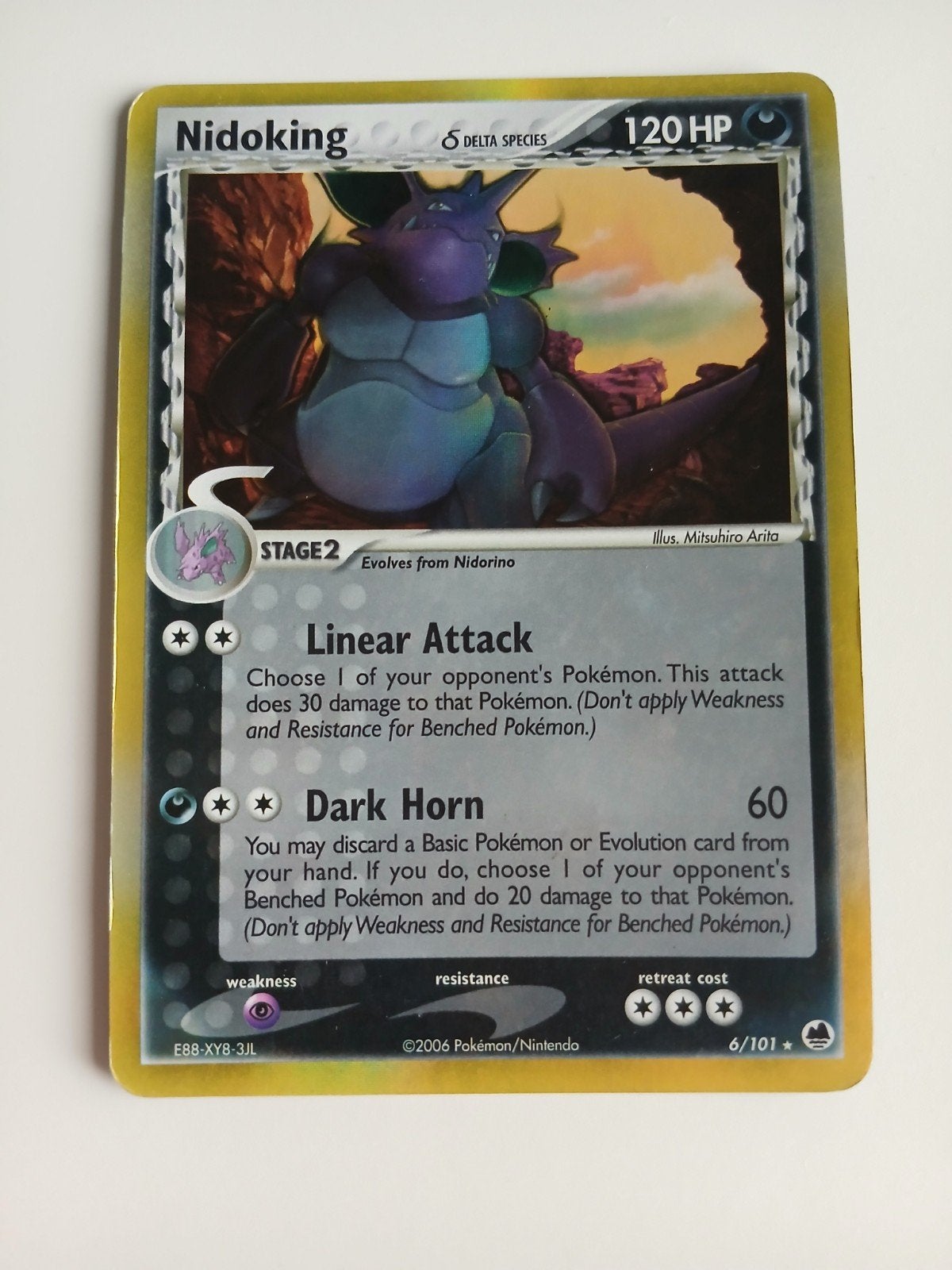 pokemon kaart nidoking, Ophalen of Verzenden, Zo goed als nieuw