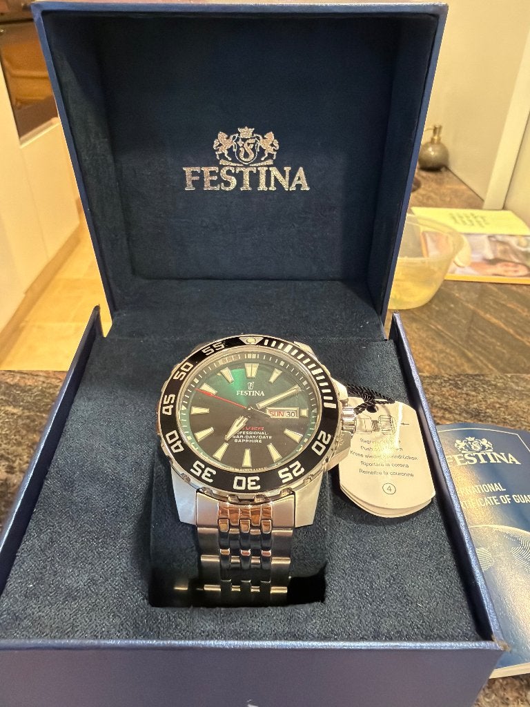 Horloge festina, Handtassen en Accessoires, Horloges | Heren, Overige merken, Staal, Staal, Polshorloge