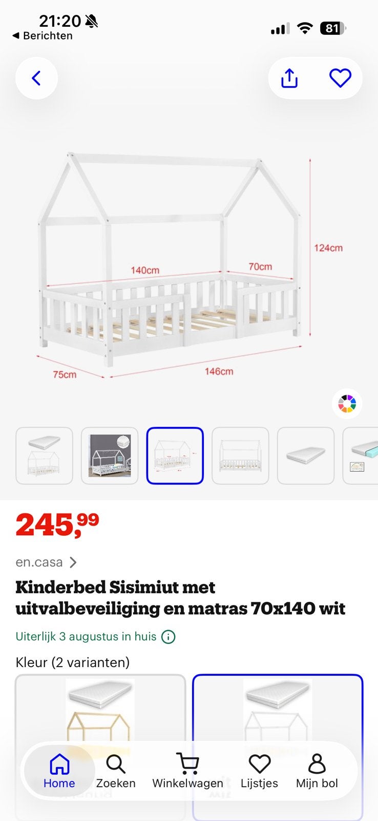 Grondbed, Kinderen en Baby's, Kinderkamer | Bedden, Gebruikt, 140 tot 160 cm, 70 tot 85 cm, Matras, Ophalen