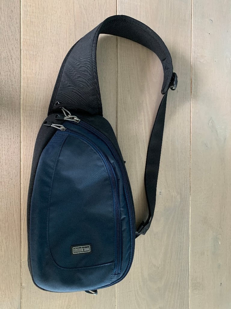 fototas, Bandoulière, Comme neuf, Bleu, Sac sling