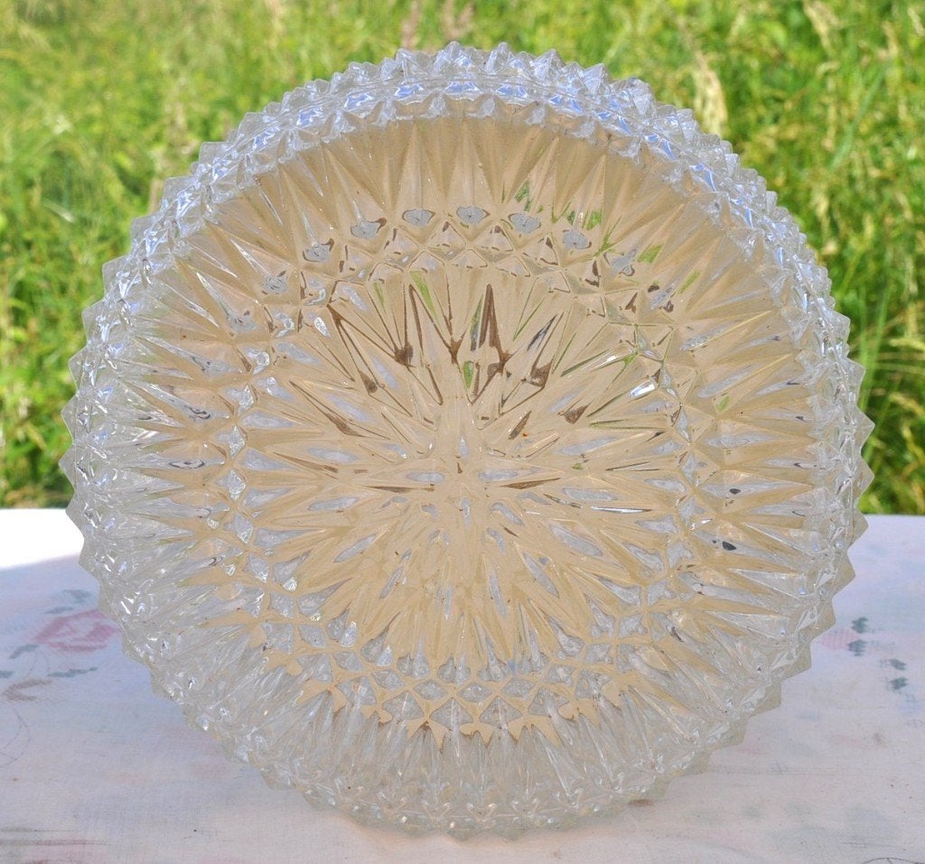 plafonnier a electrifier verre et support, Enlèvement ou Envoi, Utilisé, Verre