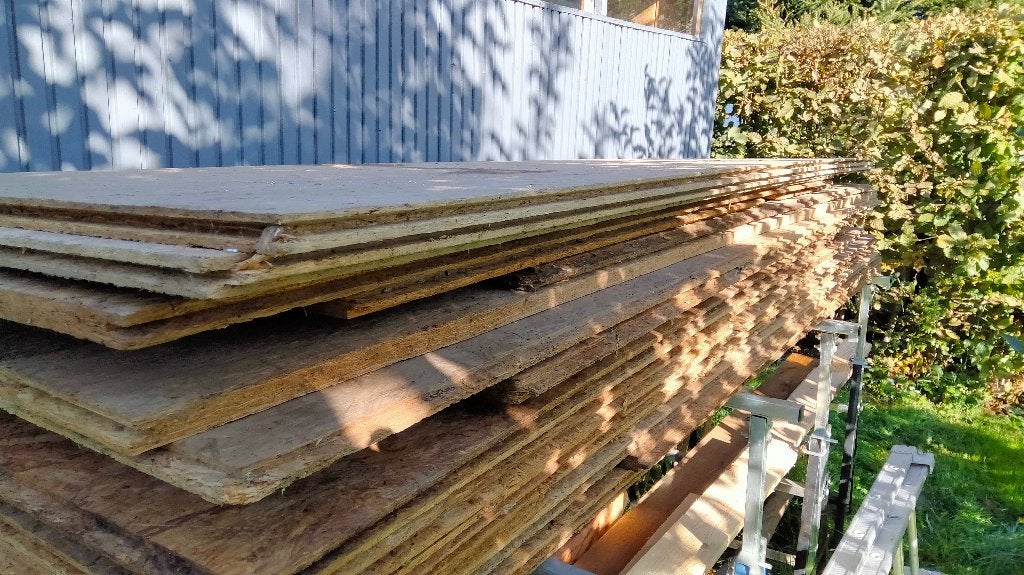 plaques OSB 25 m2, Enlèvement, Utilisé, Bois, Moins de 20 mm