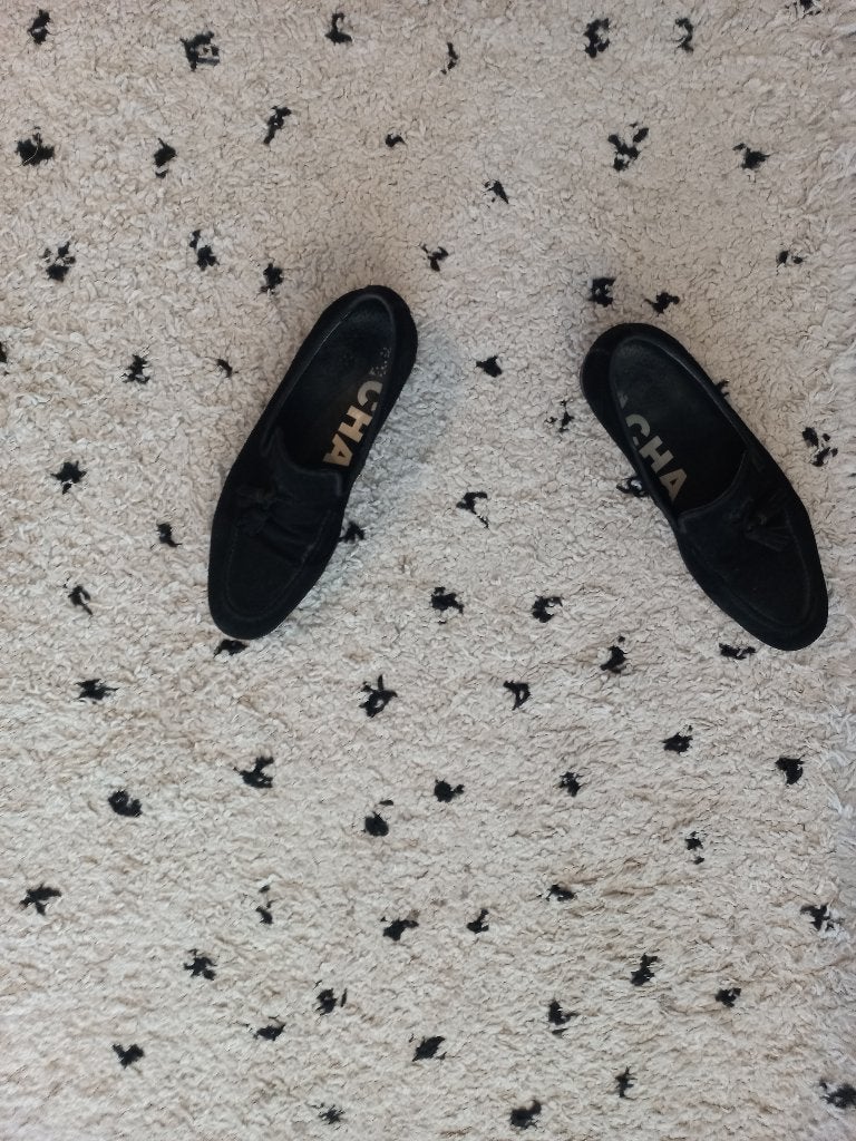 Mocassins Sacha noirs taille 42 rarement utilisés, Enlèvement, Flâneurs, Sascha, Porté