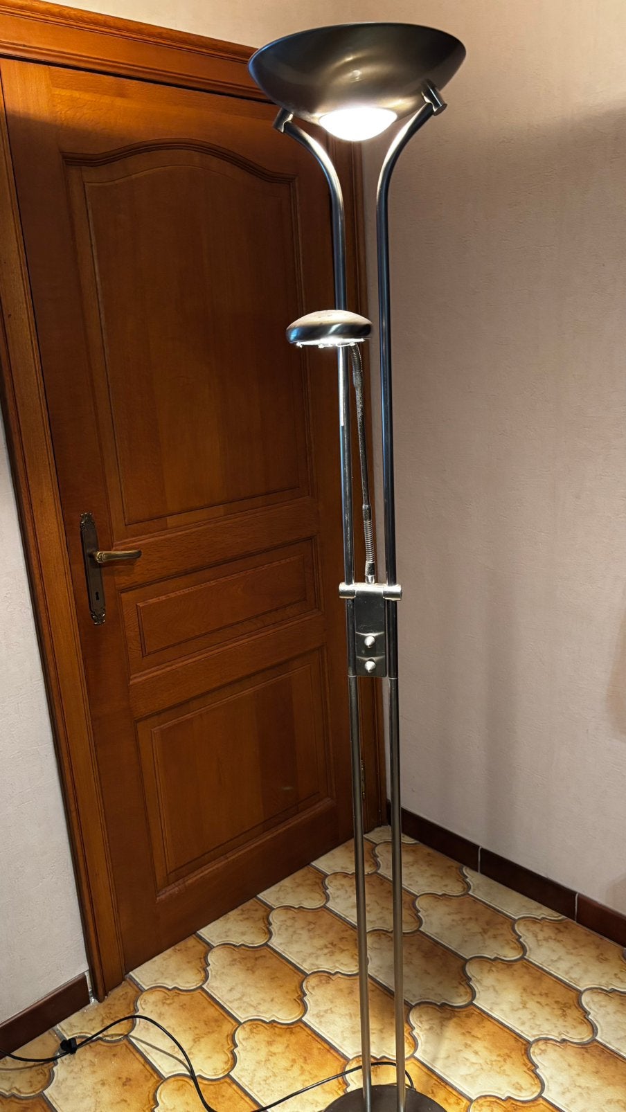 Mooie halogeenlamp met aparte leeslamp, Huis en Inrichting, Ophalen, Gebruikt
