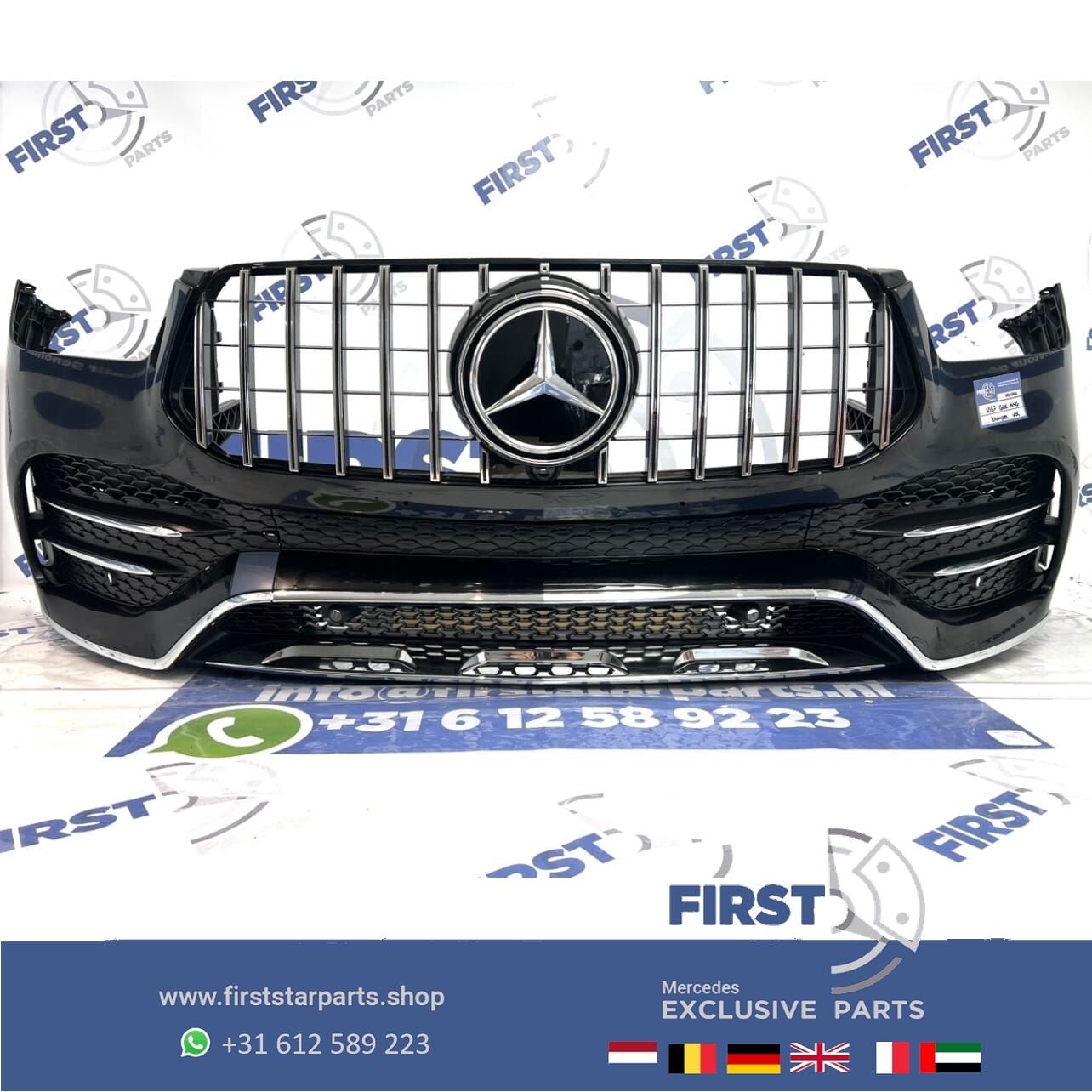 W167 V167 C167 GLE 53 AMG GT VOORBUMPER ZWART COMPLEET origi, Gebruikt, -, Voor, Ophalen of Verzenden