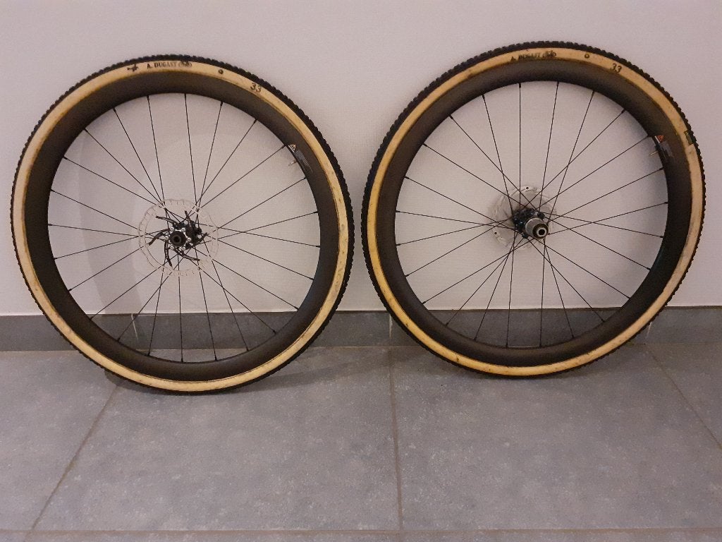 Set carbon disc cyclocross wielen voor tubes, Gebruikt, Cole, Gravelbike, Carbon