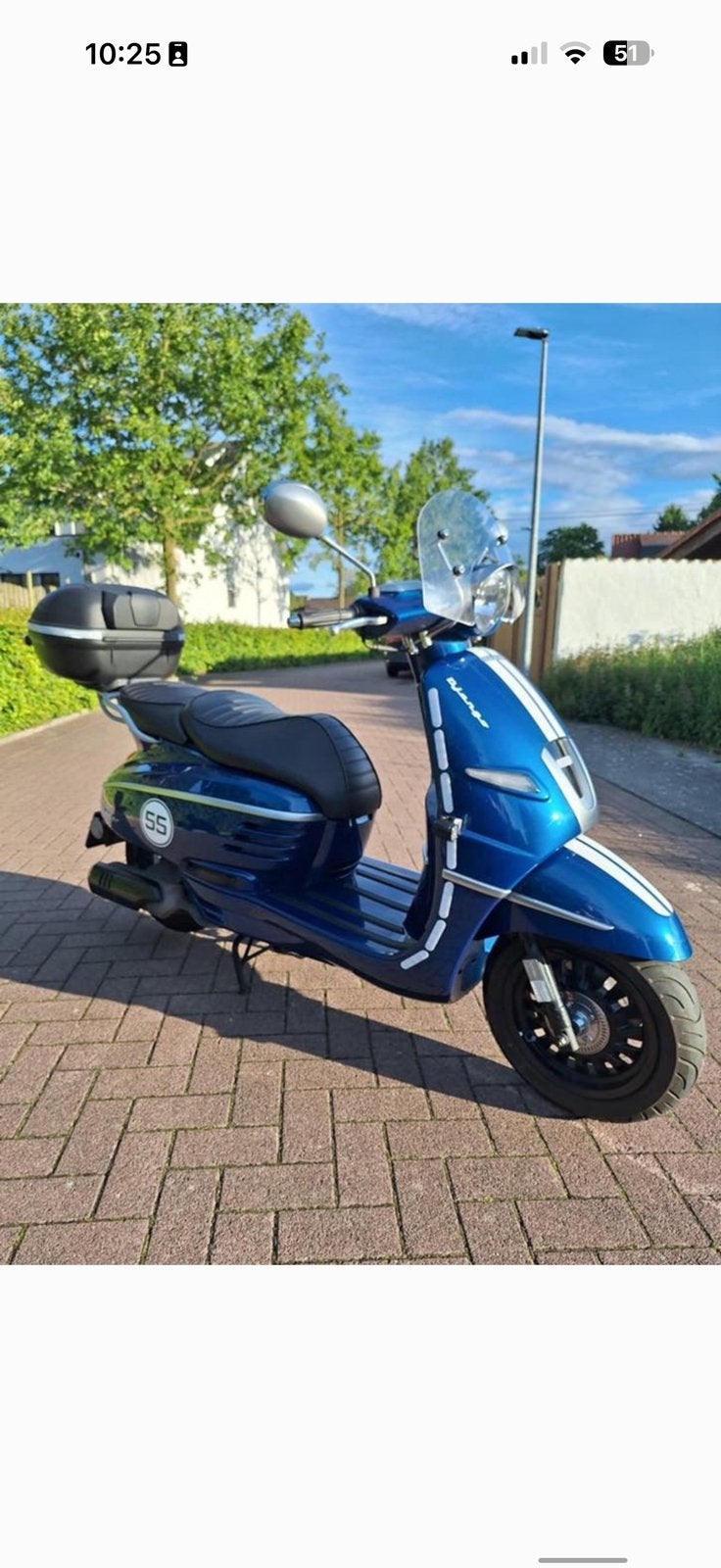 Peugeot Django 125 cc blauw/ABS/full option - Model 2022, Fietsen en Brommers, Brommers | Peugeot, Ophalen, Zo goed als nieuw