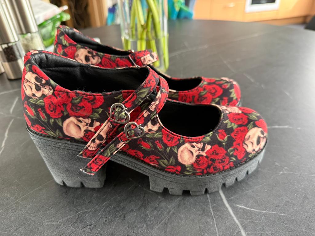 Gothic Mary Jane platform schoenen – maat 39, Ophalen of Verzenden, Zo goed als nieuw, Zwart