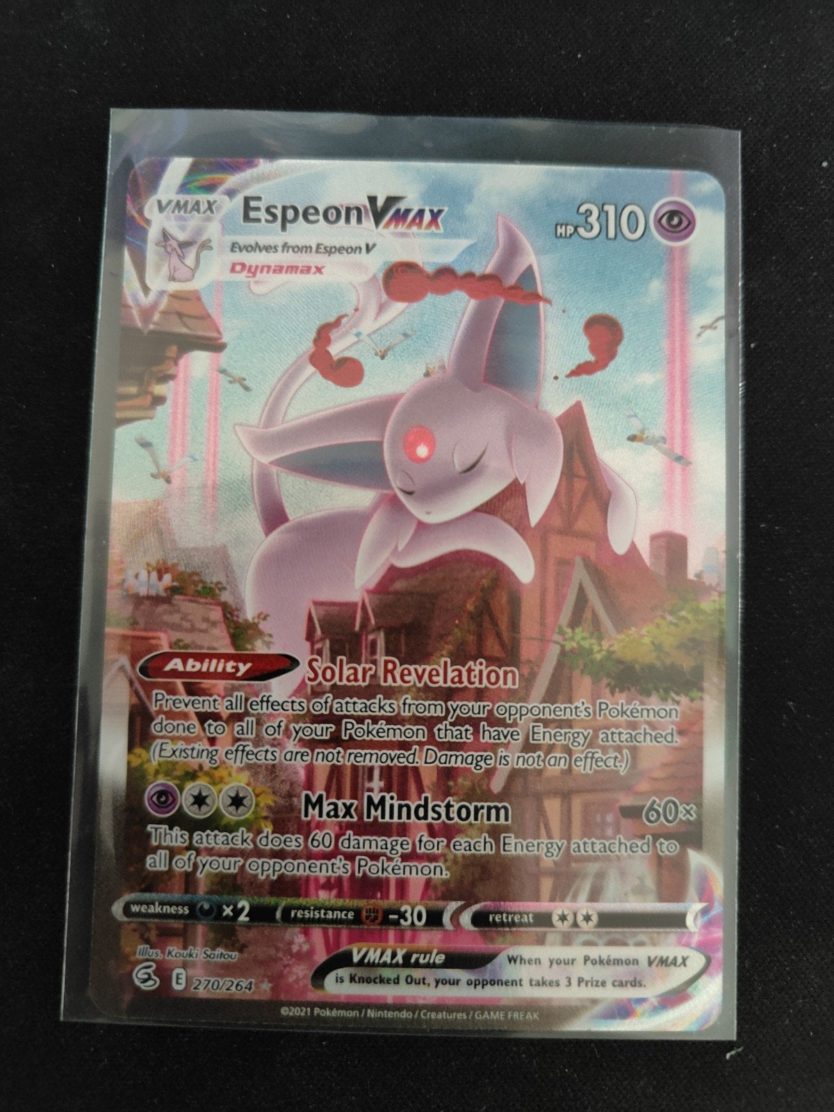 Espeon VMAX 270/264, Hobby en Vrije tijd, Ophalen of Verzenden, Losse kaart