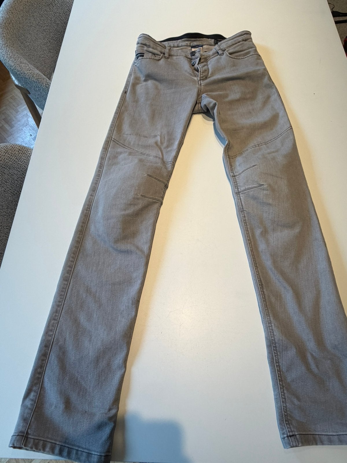 Bmw Grijze jeansbroek gekeurd 32/34, Motoren, Ophalen, Broek | leer