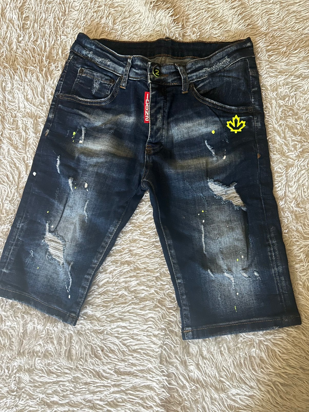 Short en jeans bleu et jaume disquare icon2 neuf, Vêtements | Hommes, Jeans, Envoi, Comme neuf, Bleu