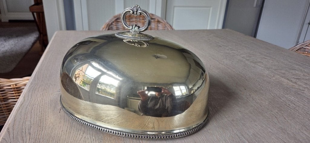 verzilverde cloche Engelse stijl, Antiquités & Art, Enlèvement