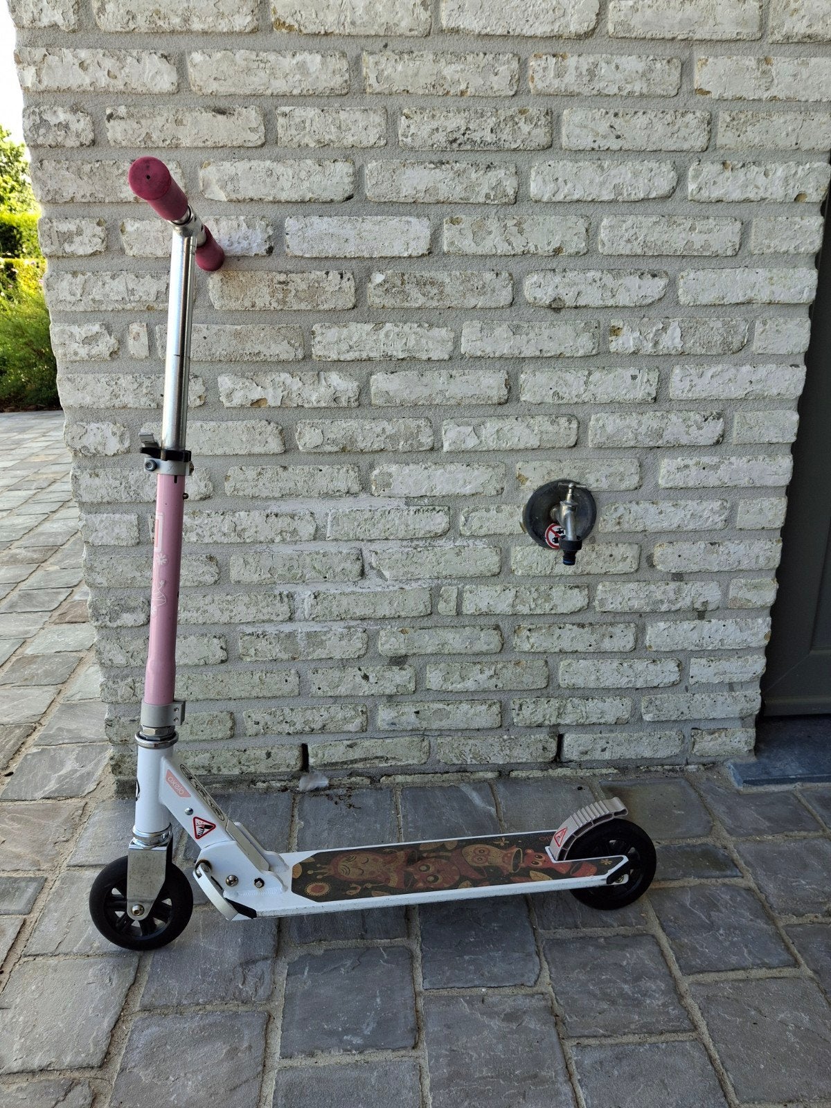 Wit/roze kinderstep Oxelo Mid 1, Ophalen, Gebruikt, Gewone step, Oxelo (Decathlon)