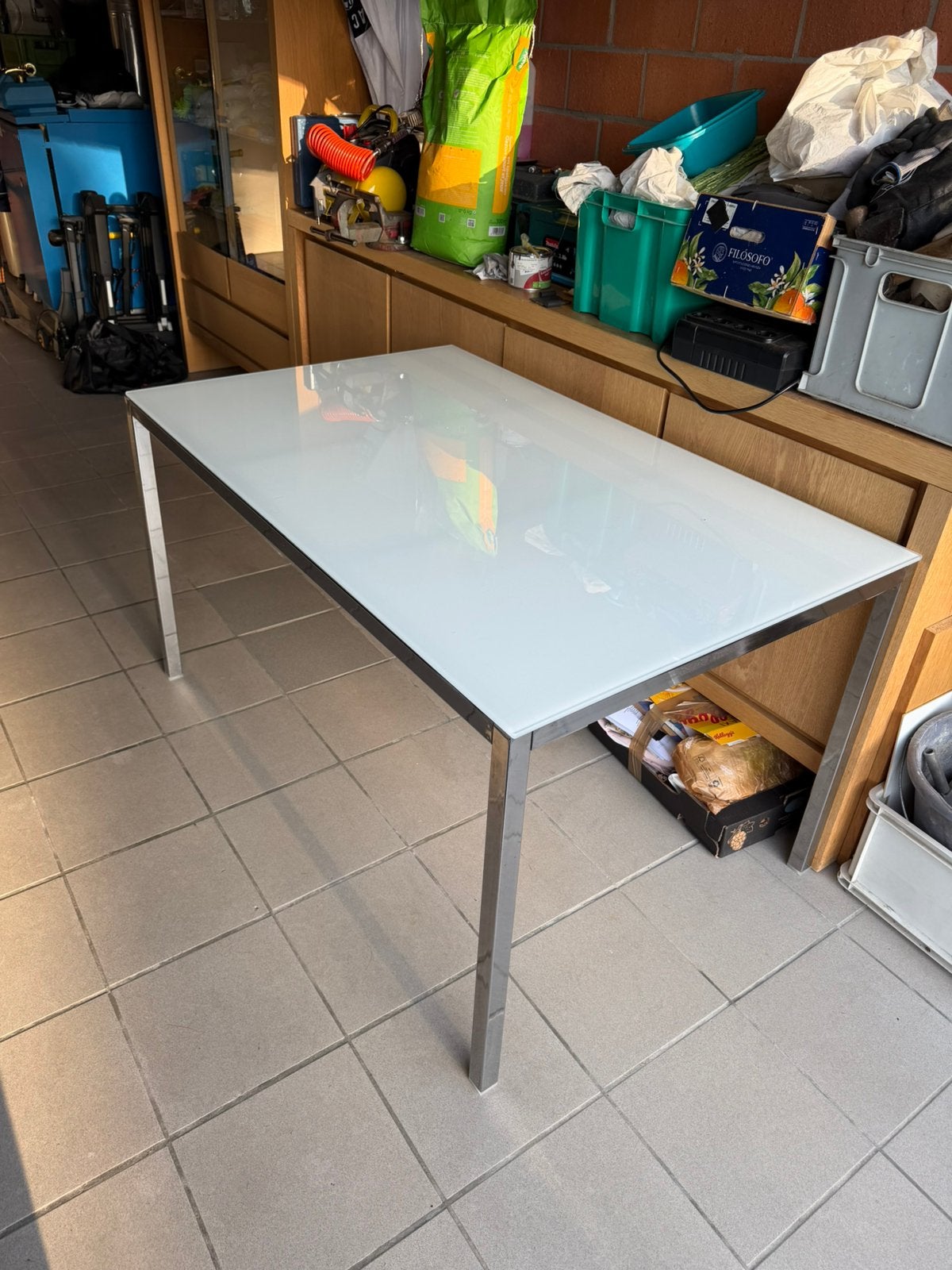 Eettafel te koop, Quatre personnes, Enlèvement, Utilisé, Rectangulaire