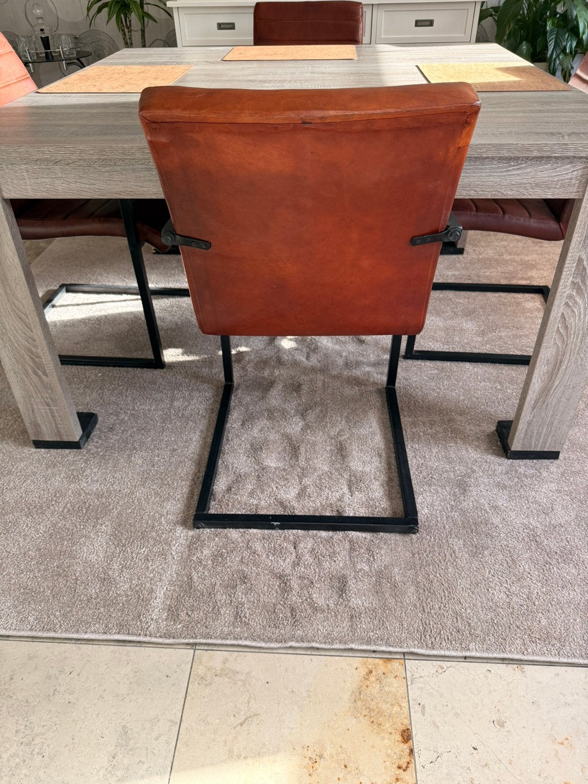 Eettafel met 4 stoelen, Ophalen, Gebruikt, Modern, 4 tot 6 stoelen