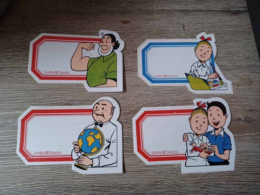 4 stickers Suske en Wiske - Smiths, Verzamelen, Ophalen of Verzenden