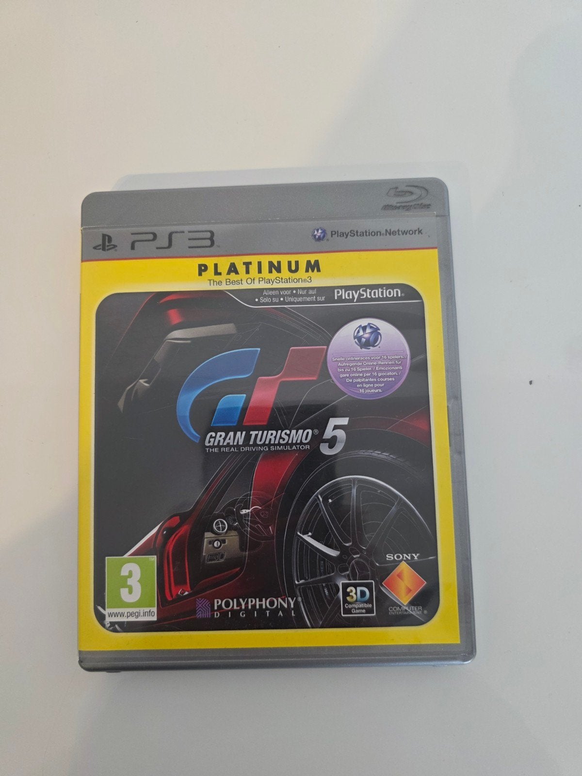PS3 Gran Turismo 5 Platinum Complet, Consoles de jeu & Jeux vidéo, Jeux | Sony PlayStation 3, Online, Enlèvement ou Envoi, 2 joueurs