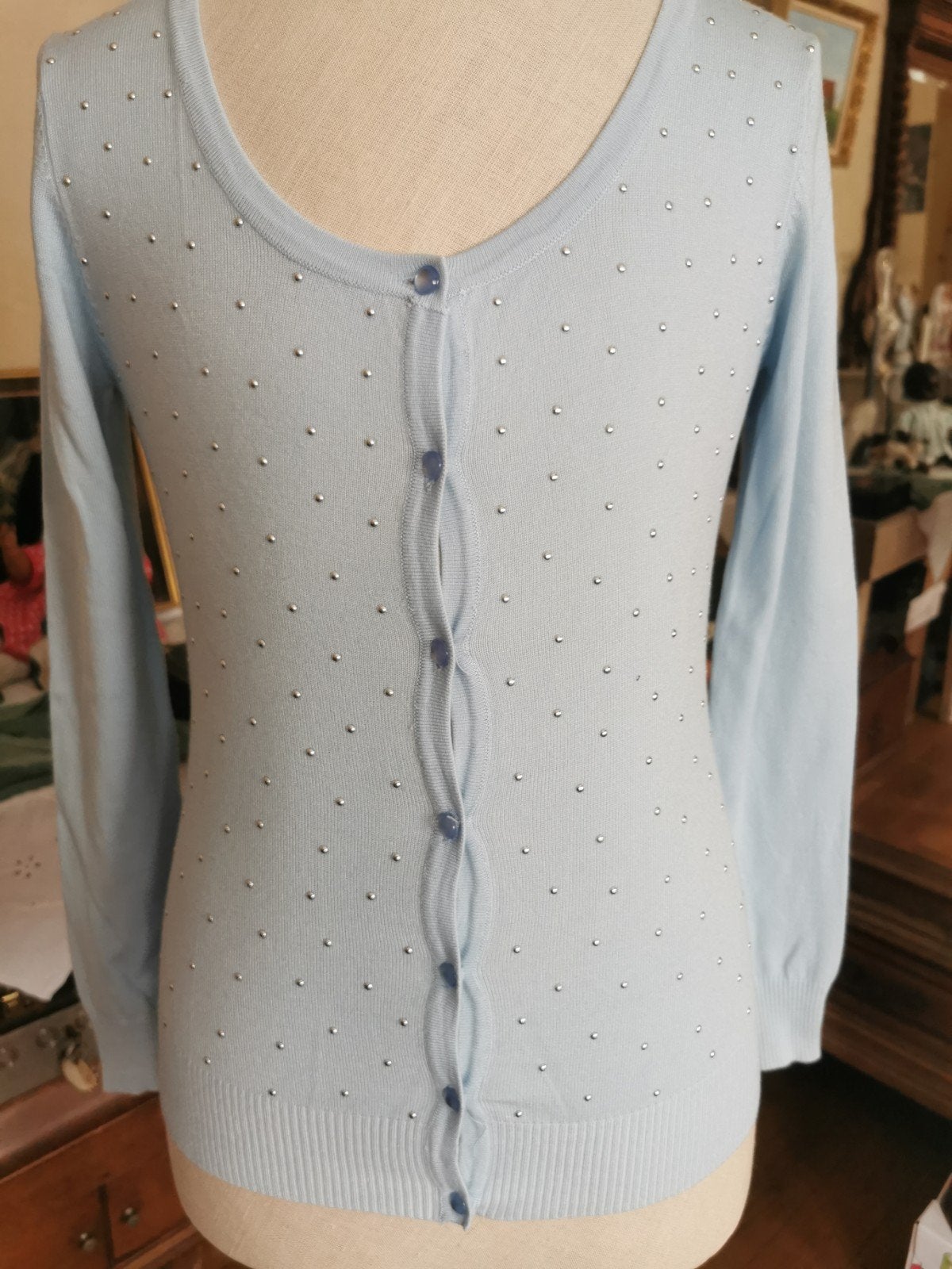 Mooi lichtblauw dames cardigan truitje, Blauw, Bel & Bo, Ophalen of Verzenden, Zo goed als nieuw