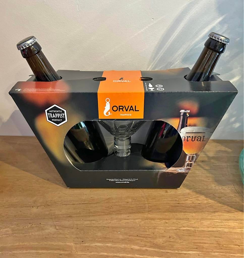 Coffret cadeau Orval 2 bouteilles et 1 verre 33cl, Collections, Enlèvement ou Envoi, Comme neuf, Bouteille(s)
