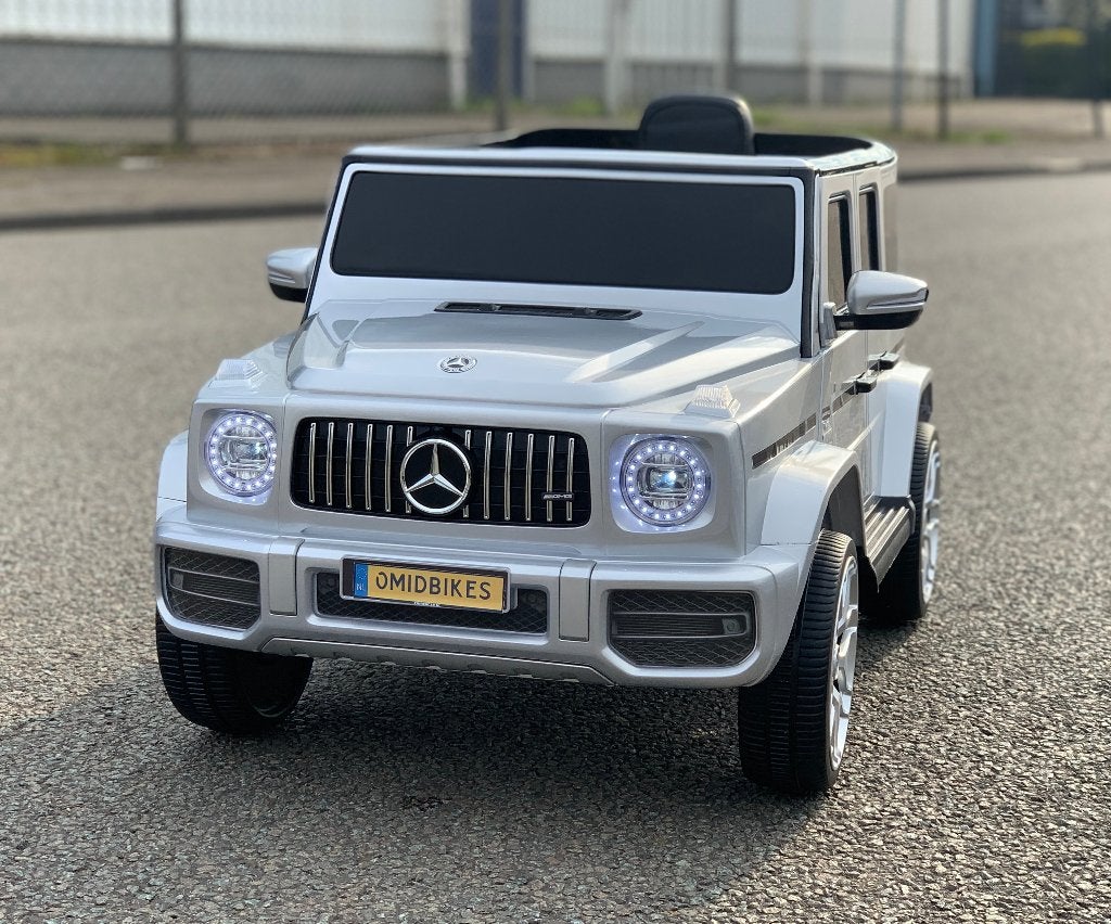 Mercedes G63 AMG 12v Metallic zilver Bluetooth / Afst. NIEU, Ophalen of Verzenden, Nieuw