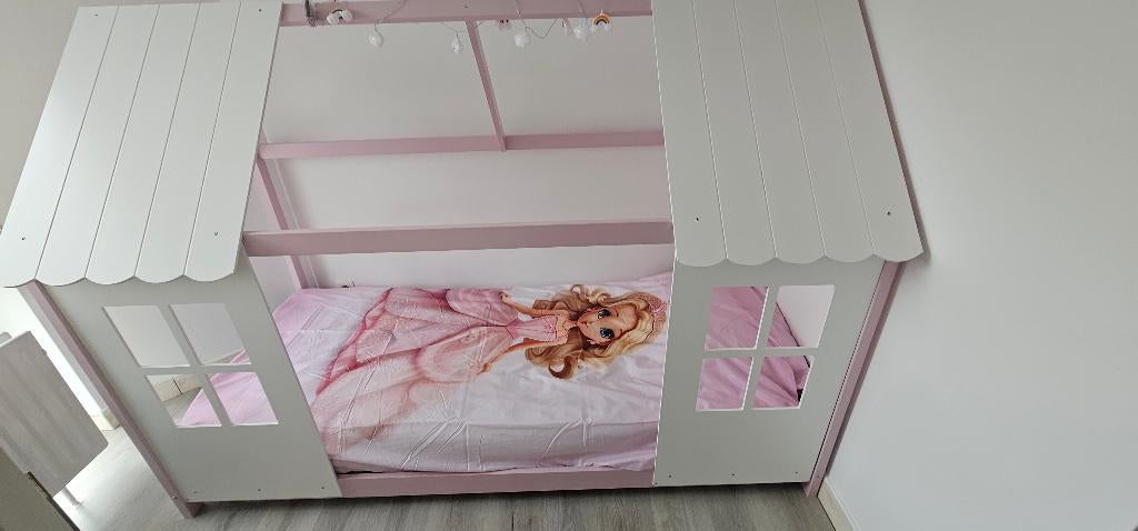 Bedhuisje Vipack + poppenhuis, Kinderen en Baby's, Kinderkamer | Bedden, 85 tot 100 cm, Nieuw, 180 cm of meer, Ophalen