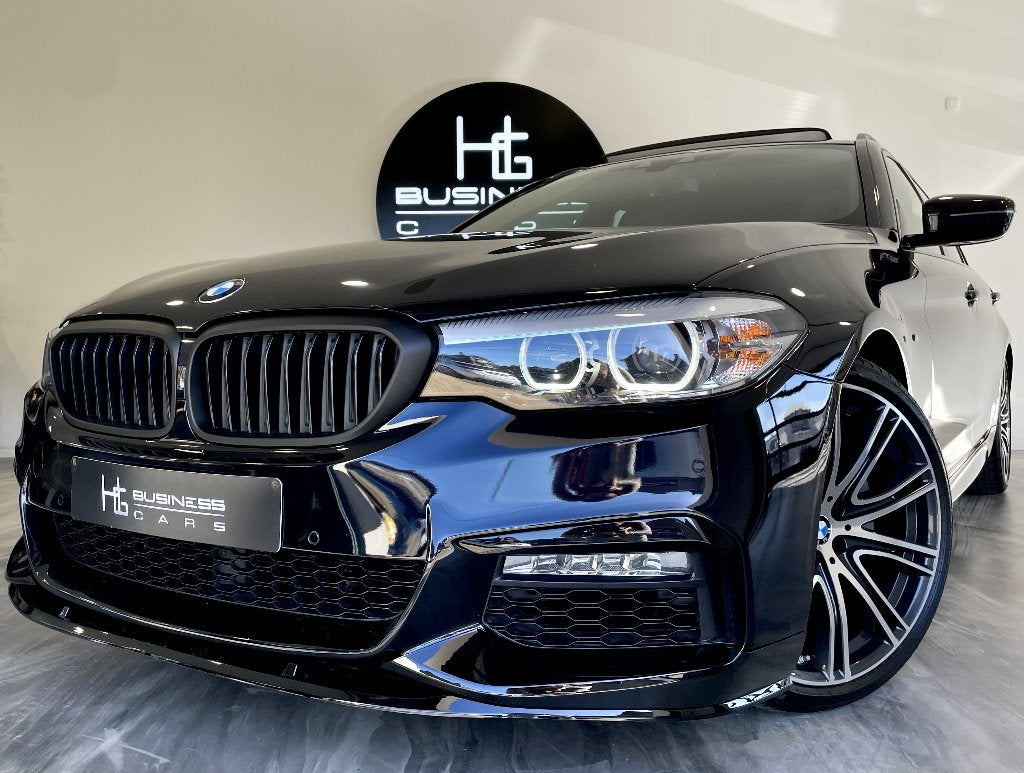 BMW 520 iA/ TOURING/ PACK M/ TOIT PANO/ ATTELAGE/ LED/ GPS, Autos, BMW, Entreprise, Alcantara, Noir, 5 portes