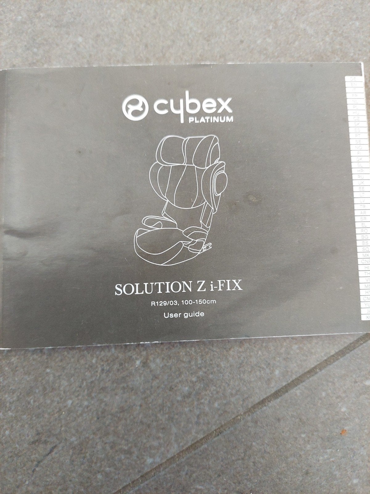 Cybex platinum solution z i fix, Gebruikt, Afneembare rugleuning, Isofix, Ophalen