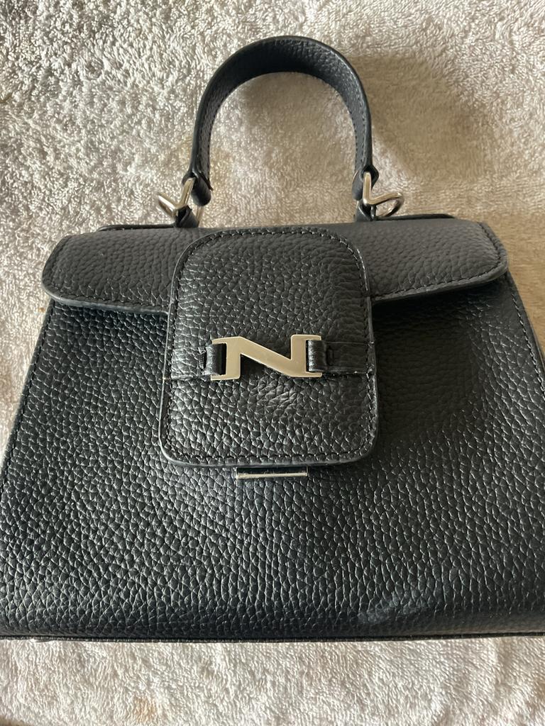 Sac à main NATHAN Baume en cuir noir pour femme, Enlèvement, Neuf, Noir