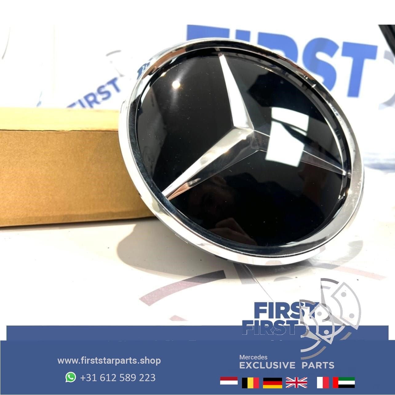 Mercedes AMG STER LOGO GLAS W176 W205 W117 W213 W238 W156  S, Utilisé, -, -, Enlèvement ou Envoi