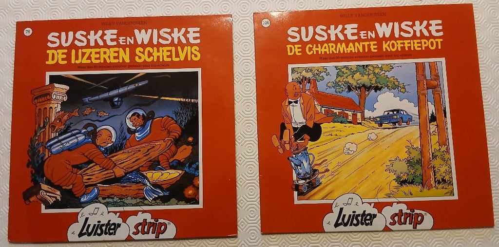suske en wiske luisterstrips op vinyl 1987, Willy vandersteen, Nieuw, Ophalen of Verzenden, Meerdere stripboeken