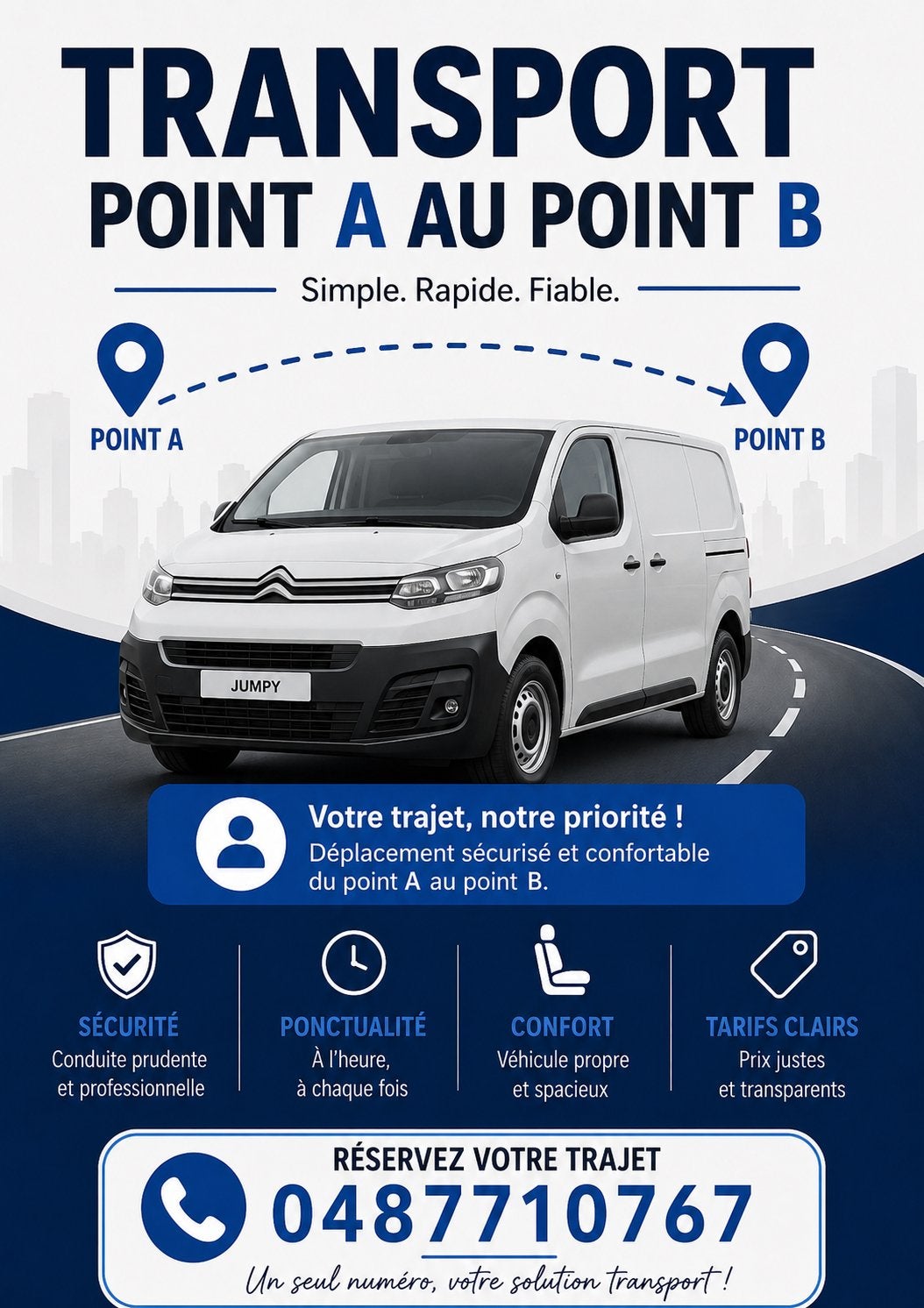 Camionette pour vos déplacements, Enlèvement ou Envoi