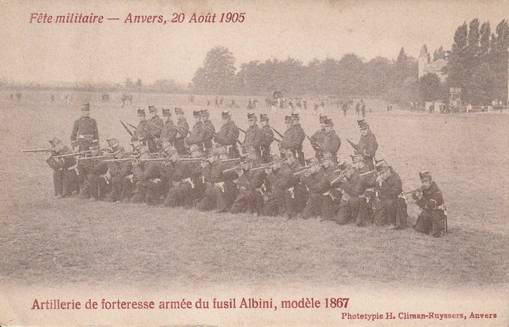 Postkaart; Fete militaire. Anvers, 20 Aout 1905, Enlèvement ou Envoi, Avant 1920, Non affranchie, Anvers