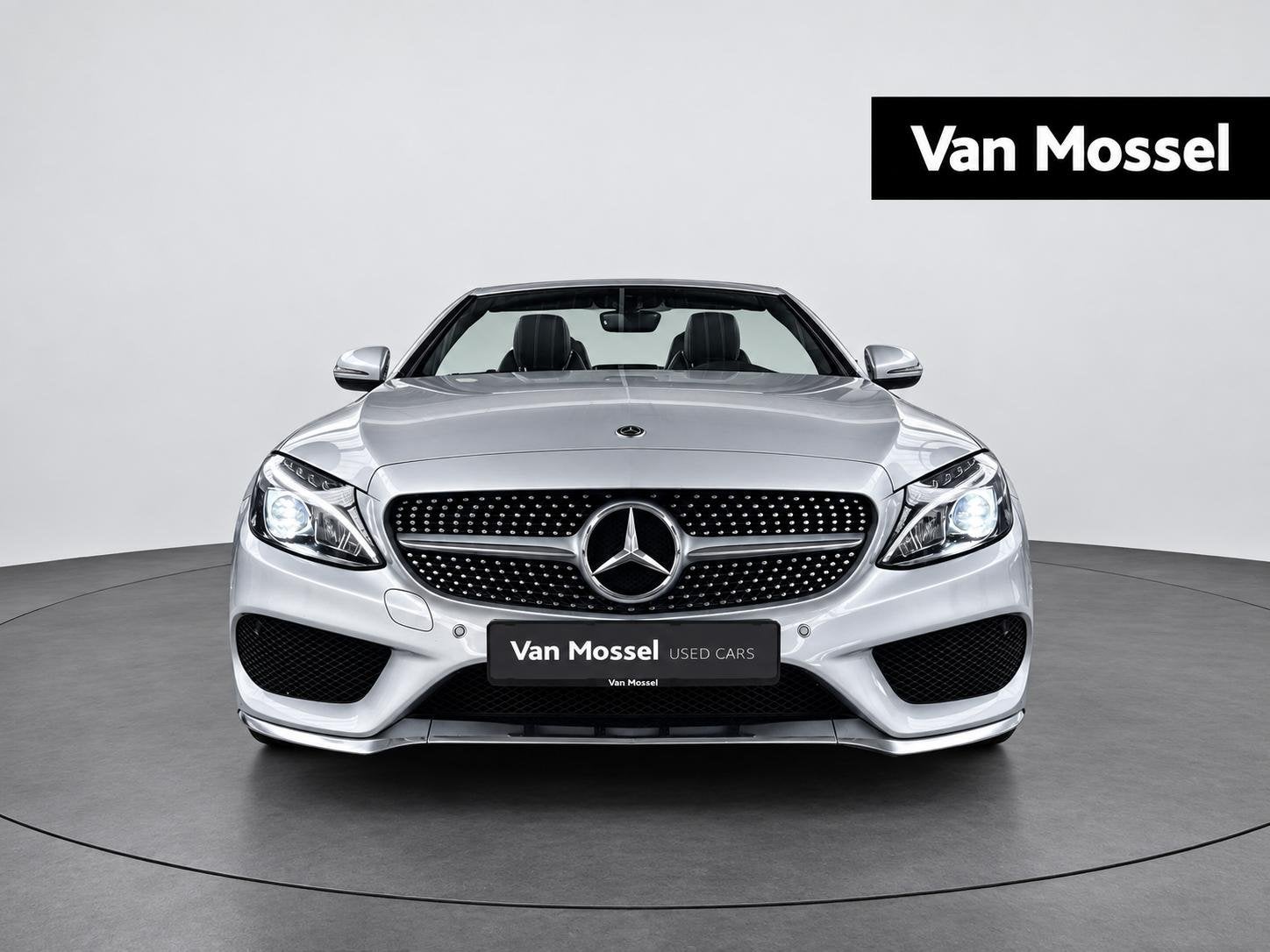Mercedes-Benz C 220d Cabriolet + AMG LINE + LEDER + CAMERA +, Auto's, Automaat, 4 zetels, Zwart, 4 cilinders