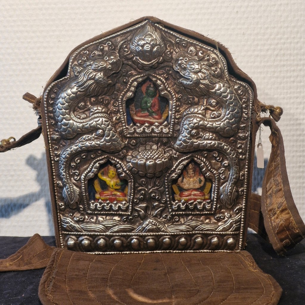 Ghau tibétain, Antiquités & Art, Tibet, Enlèvement ou Envoi, Autres matériaux, Boîte