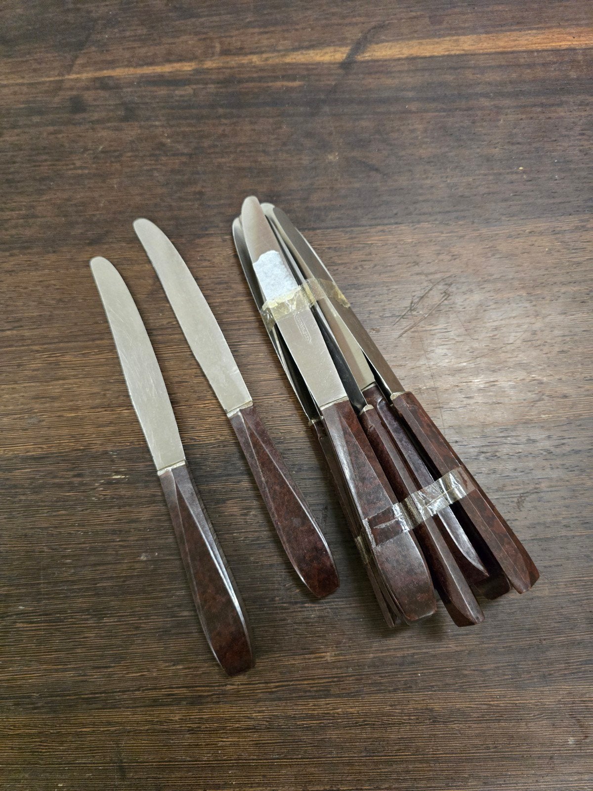 bakeliet art deco messenset (10), Antiek en Kunst, Ophalen of Verzenden