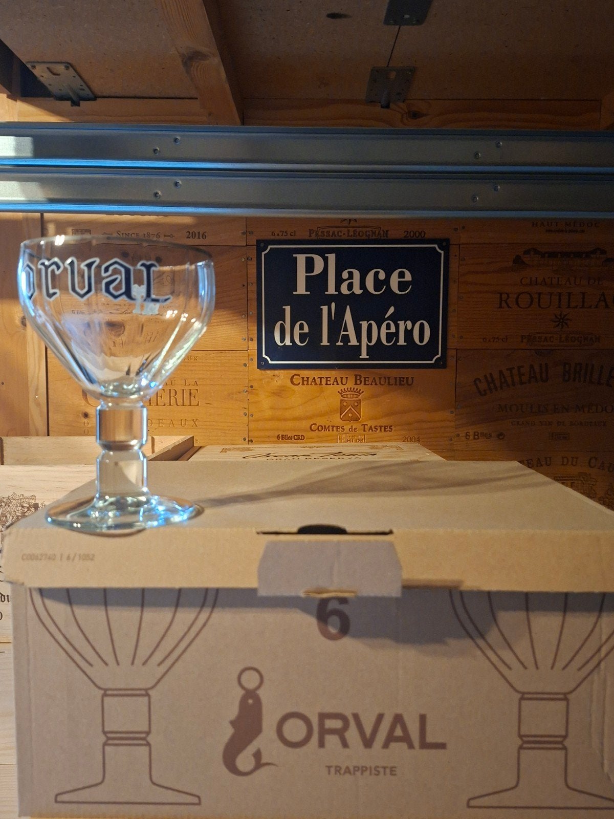 Orval 6 verres 33cl logo vert, Enlèvement