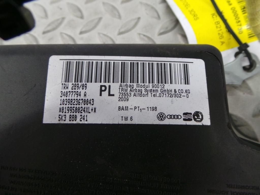 VOLKSWAGEN GOLF 5K1 AIRBAG LINKS 2009, Ophalen of Verzenden, Gebruikt, ARN erkend